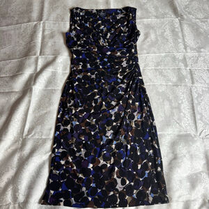 Women's American Living Dress Size 2 Black Blue Sleeveless